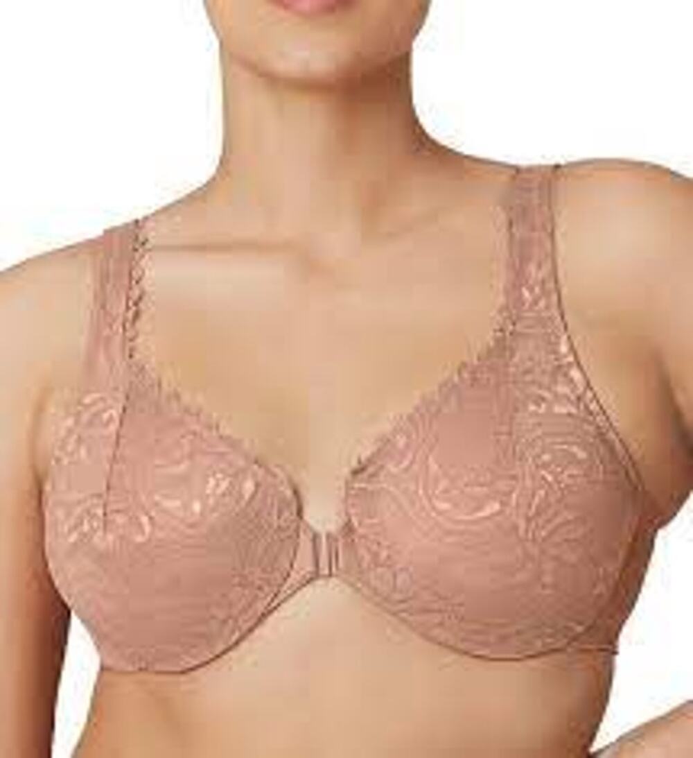 Glamorise Elegance Stretch Lace Front Close Wonderwire Bra 9245 32D